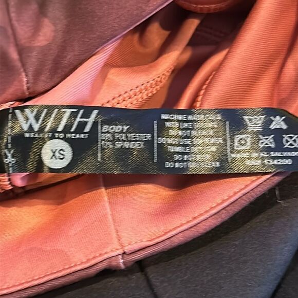 Wear it to Heart (WITH) High Waist Reversible Peach & Black Camouflage Leggings - Picture 5 of 7